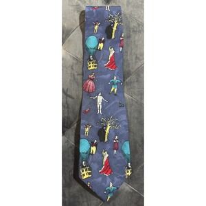 Vintage 1992 Wizard of Oz American Film Classics Navy Blue Silk Character Tie